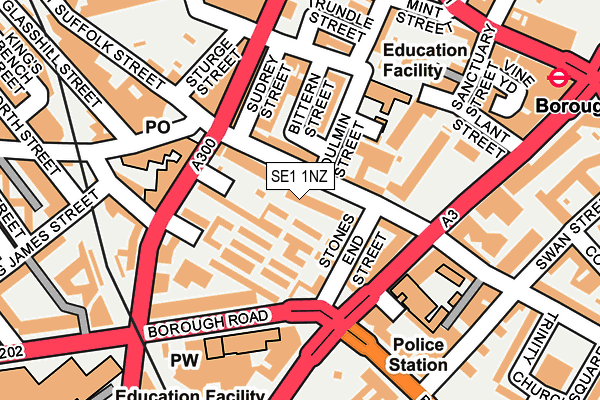 SE1 1NZ map - OS OpenMap – Local (Ordnance Survey)