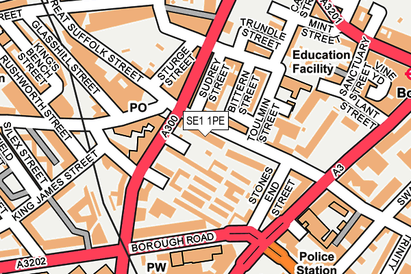 SE1 1PE map - OS OpenMap – Local (Ordnance Survey)