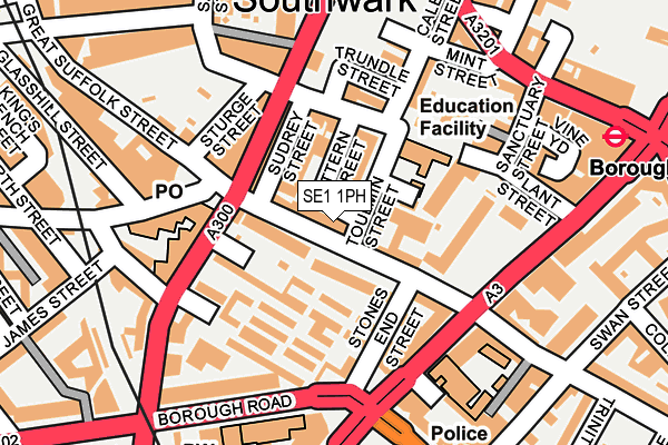 SE1 1PH map - OS OpenMap – Local (Ordnance Survey)