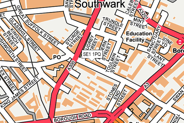 SE1 1PQ map - OS OpenMap – Local (Ordnance Survey)