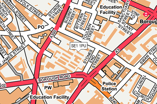 SE1 1PU map - OS OpenMap – Local (Ordnance Survey)