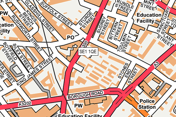 SE1 1QE map - OS OpenMap – Local (Ordnance Survey)