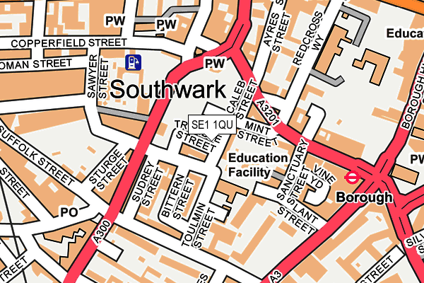 SE1 1QU map - OS OpenMap – Local (Ordnance Survey)
