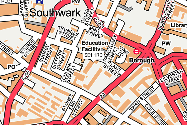 SE1 1RD map - OS OpenMap – Local (Ordnance Survey)