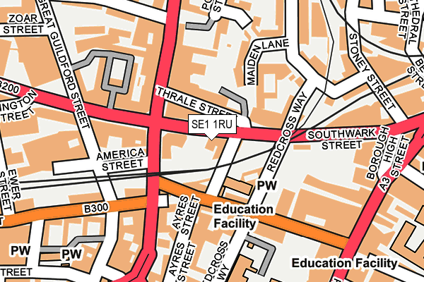 SE1 1RU map - OS OpenMap – Local (Ordnance Survey)