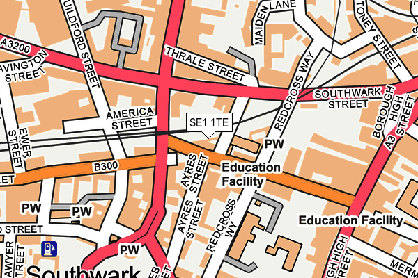 SE1 1TE map - OS OpenMap – Local (Ordnance Survey)