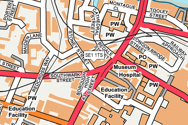 SE1 1TS map - OS OpenMap – Local (Ordnance Survey)