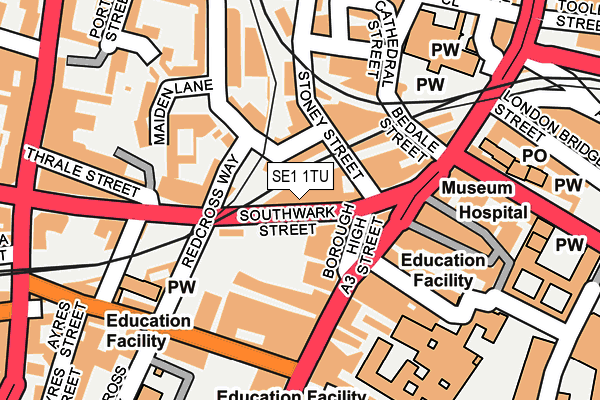 SE1 1TU map - OS OpenMap – Local (Ordnance Survey)