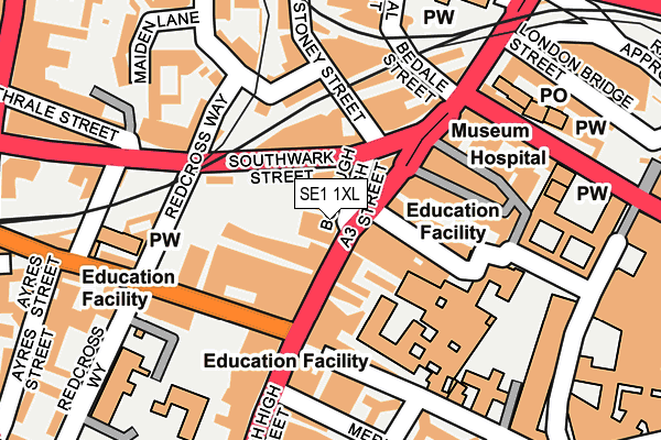 SE1 1XL map - OS OpenMap – Local (Ordnance Survey)