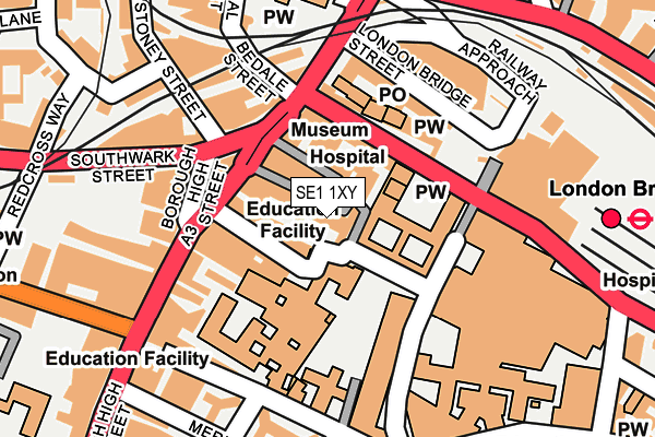 SE1 1XY map - OS OpenMap – Local (Ordnance Survey)