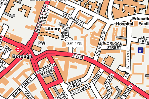 SE1 1YG map - OS OpenMap – Local (Ordnance Survey)