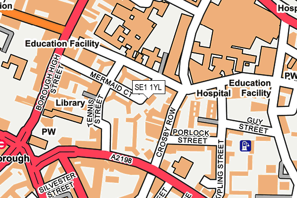 SE1 1YL map - OS OpenMap – Local (Ordnance Survey)