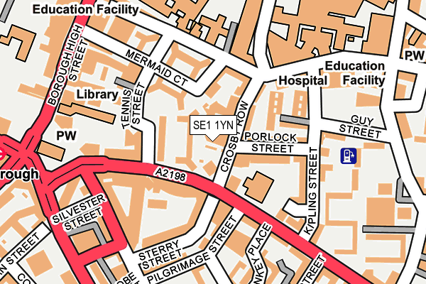 SE1 1YN map - OS OpenMap – Local (Ordnance Survey)
