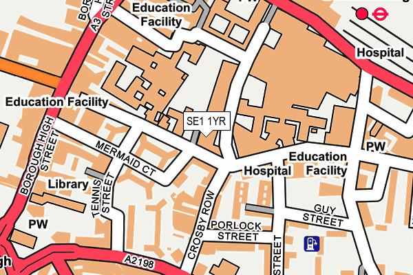 SE1 1YR map - OS OpenMap – Local (Ordnance Survey)