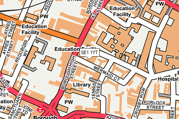 SE1 1YT map - OS OpenMap – Local (Ordnance Survey)