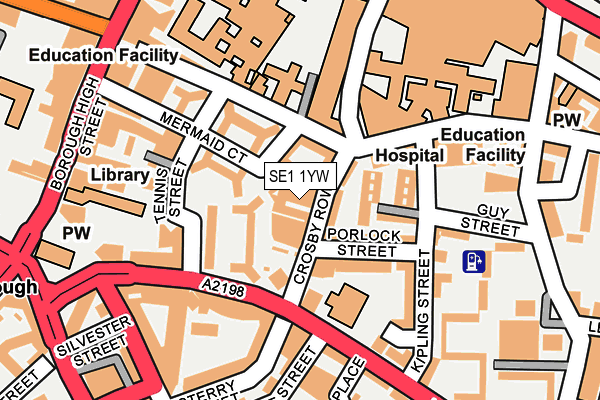 SE1 1YW map - OS OpenMap – Local (Ordnance Survey)