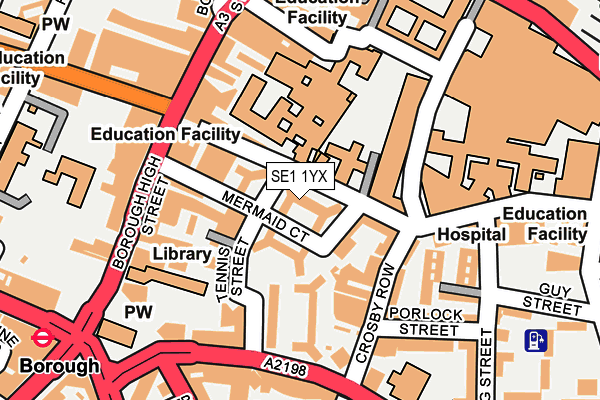 SE1 1YX map - OS OpenMap – Local (Ordnance Survey)