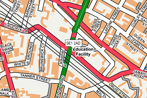 SE1 2AD map - OS OpenMap – Local (Ordnance Survey)