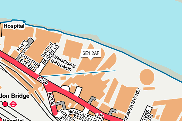 SE1 2AF map - OS OpenMap – Local (Ordnance Survey)