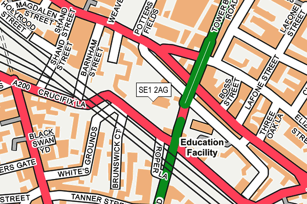 SE1 2AG map - OS OpenMap – Local (Ordnance Survey)