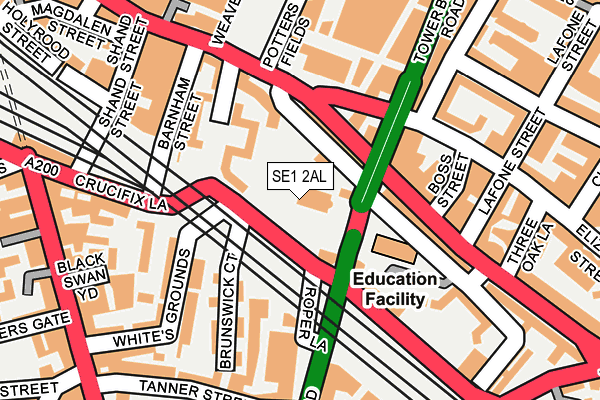 SE1 2AL map - OS OpenMap – Local (Ordnance Survey)