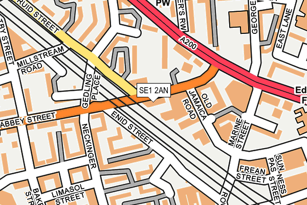 SE1 2AN map - OS OpenMap – Local (Ordnance Survey)