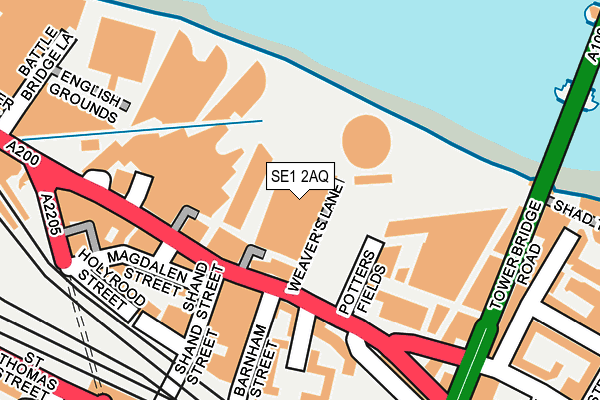 SE1 2AQ map - OS OpenMap – Local (Ordnance Survey)