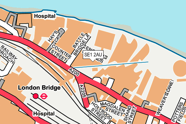 SE1 2AU map - OS OpenMap – Local (Ordnance Survey)