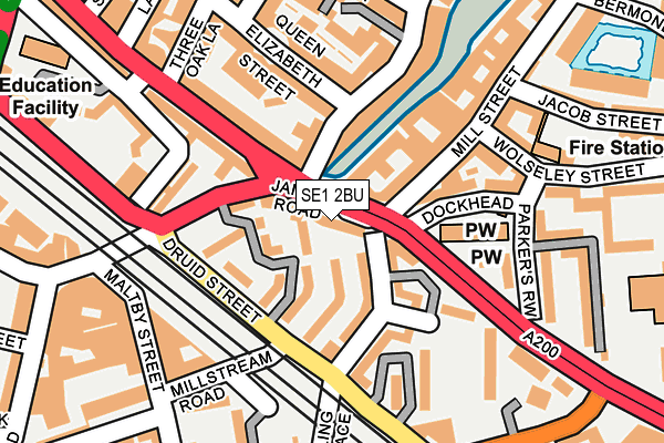 SE1 2BU map - OS OpenMap – Local (Ordnance Survey)