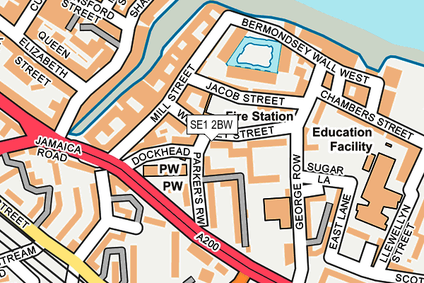 SE1 2BW map - OS OpenMap – Local (Ordnance Survey)