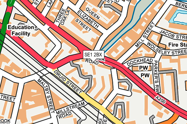 SE1 2BX map - OS OpenMap – Local (Ordnance Survey)