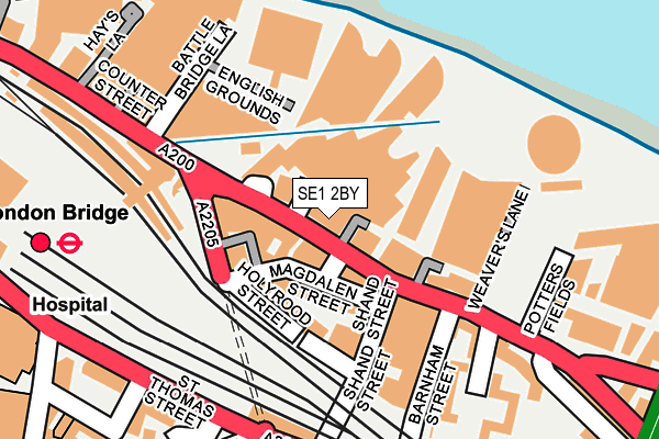 SE1 2BY map - OS OpenMap – Local (Ordnance Survey)