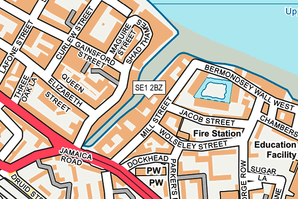 SE1 2BZ map - OS OpenMap – Local (Ordnance Survey)
