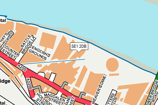 SE1 2DB map - OS OpenMap – Local (Ordnance Survey)