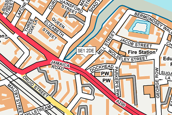 SE1 2DE map - OS OpenMap – Local (Ordnance Survey)