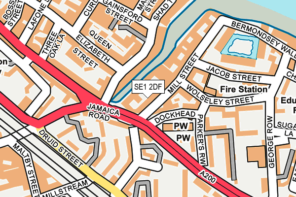SE1 2DF map - OS OpenMap – Local (Ordnance Survey)