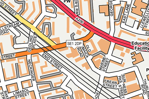 SE1 2DP map - OS OpenMap – Local (Ordnance Survey)