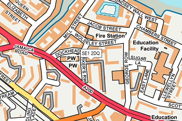 SE1 2DQ map - OS OpenMap – Local (Ordnance Survey)