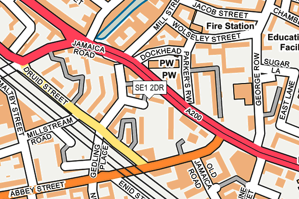 SE1 2DR map - OS OpenMap – Local (Ordnance Survey)
