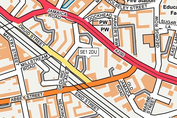 SE1 2DU map - OS OpenMap – Local (Ordnance Survey)