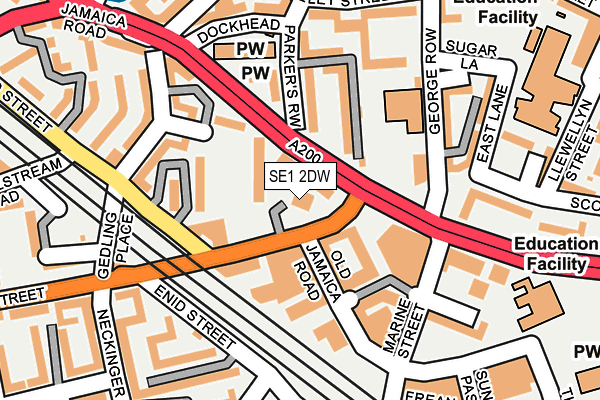 SE1 2DW map - OS OpenMap – Local (Ordnance Survey)