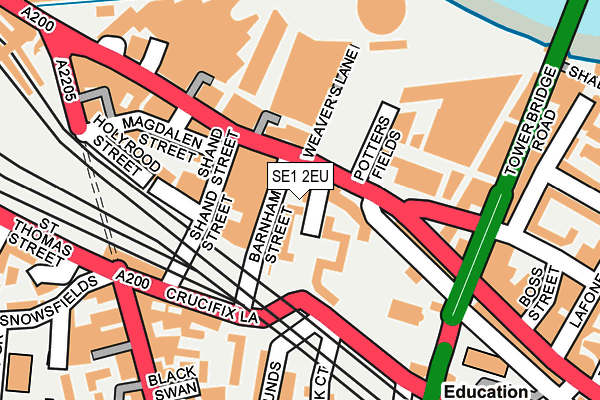 SE1 2EU map - OS OpenMap – Local (Ordnance Survey)