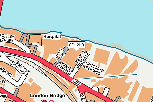 SE1 2HD map - OS OpenMap – Local (Ordnance Survey)