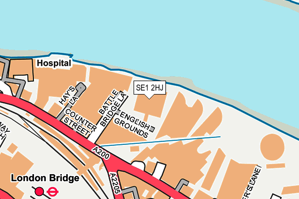SE1 2HJ map - OS OpenMap – Local (Ordnance Survey)