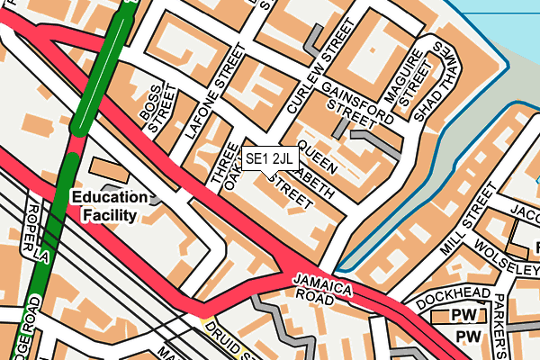 SE1 2JL map - OS OpenMap – Local (Ordnance Survey)