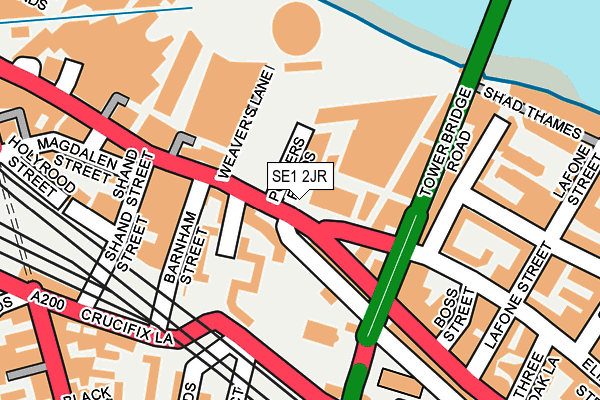 SE1 2JR map - OS OpenMap – Local (Ordnance Survey)