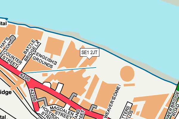 SE1 2JT map - OS OpenMap – Local (Ordnance Survey)