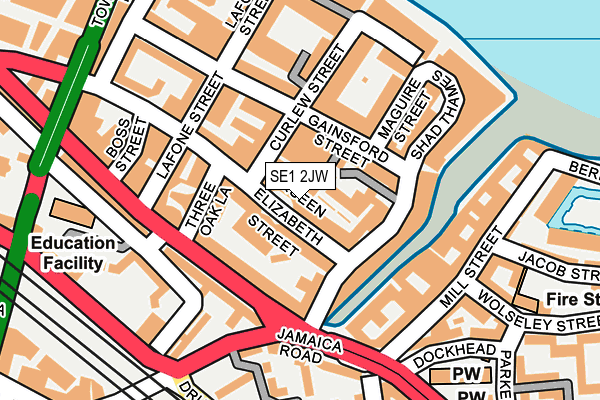 SE1 2JW map - OS OpenMap – Local (Ordnance Survey)