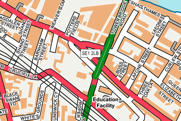 SE1 2LB map - OS OpenMap – Local (Ordnance Survey)