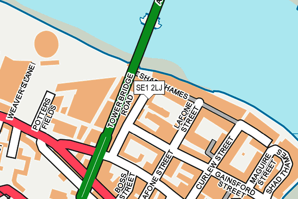 SE1 2LJ map - OS OpenMap – Local (Ordnance Survey)